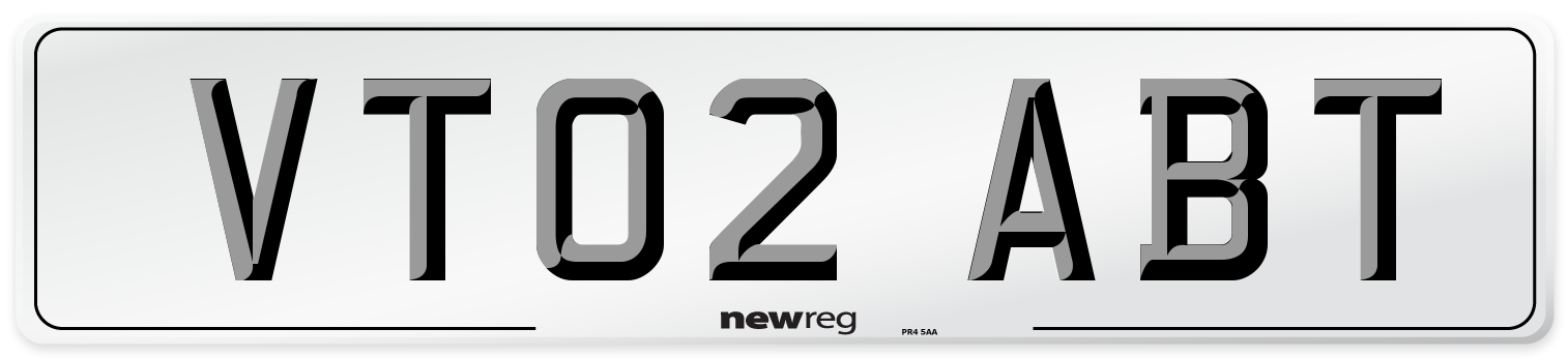 VT02 ABT Number Plate from New Reg